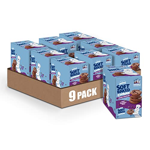 Pillsbury Mini Soft Baked Double Chocolate Cookies, 6 ct, 18 oz (Pack of 9)