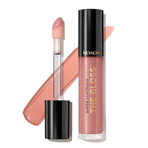 Revlon Lip Gloss, Super Lustrous The Gloss, Non-Sticky, High Shine Finish, 215 Super Natural