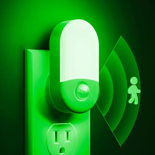 L LOHAS LED Motion Sensor Night Light, 2Pack, Motion Activated Night Light, Night Lights Plug into Wall Motion Sensor, 3000K Warm White, Adjustable Brightness 30/60LM, for Kids Adults Bathroom Bedroom