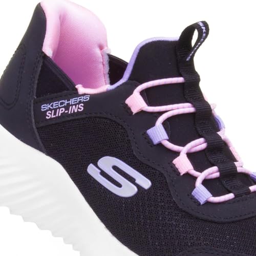 Skechers Girls Bounder-Simple Cute Sneaker, Gray, 12.5 Little Kid