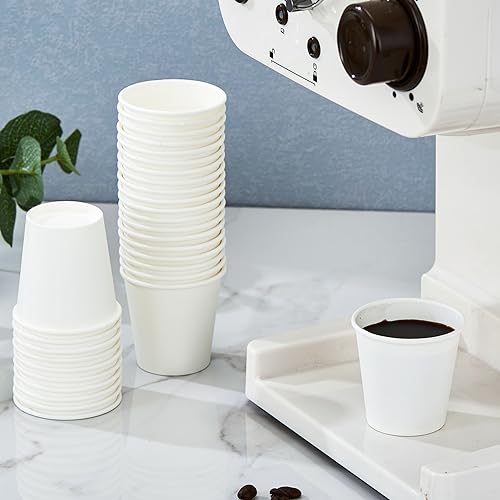 SIUQ 1200 Pack 3 oz Paper Cups, Small Disposable Bathroom Mouthwash Cups, Espresso Cups,Mini White Paper Cups 3 Ounce for Parties, Bathroom, Picnics, Travel and Events