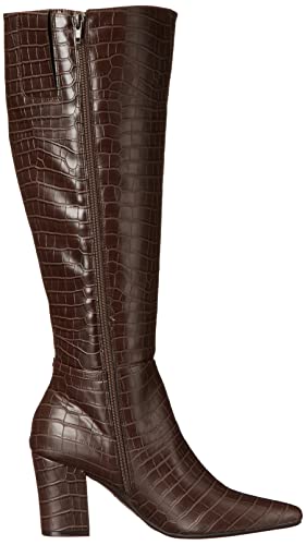 LifeStride Womens Stratford Knee High Boot Dark Chocolate Croco 8 W