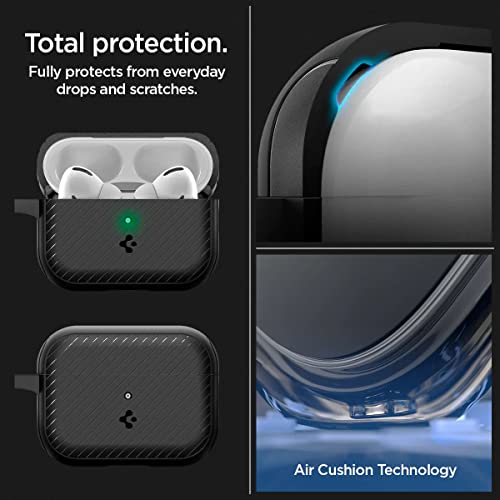 Spigen Mag Armor (MagFit) Designed for AirPods Pro 2nd Generation Case 2022/2023 (USB-C/Lightening Cable) MagSafe Compatible Magnets Embedded - Matte Black