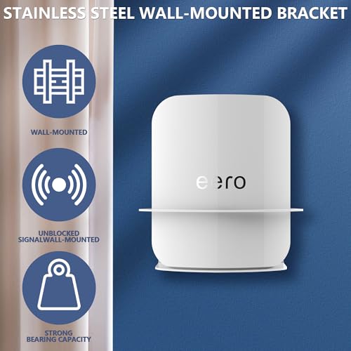 SSCEHCNY Wall Mount Holder for eero Max 7 Home WiFi System-Simple, eero Max 7 Wall Metal Mount Bracket,eero Max 7 Wall Metal Mount Bracket Compatible with eero WiFi System Ceiling (（1Pack）)