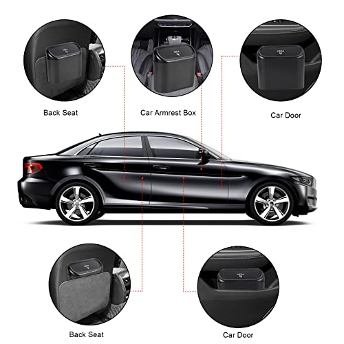 EnthuLove 1 Packs Mini Car Trash Can Bin with Lid and 45pcs Trash Bags,Car Trash Can Bin,Car Garbage Trash Can Storage for Front Back Seat Accessories