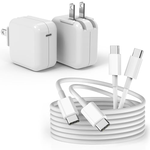 USB C Charger for MacBook Air MacBook Pro 13 14 15 16 inch,M1 M2 M3 Apple Laptop Charger,2Pack 30W USB C Power Adapter for iPad,iPhone 15 Pro Max,10FT Extra Long USB-C Cable MacBook Pro/Air,iPad Pro