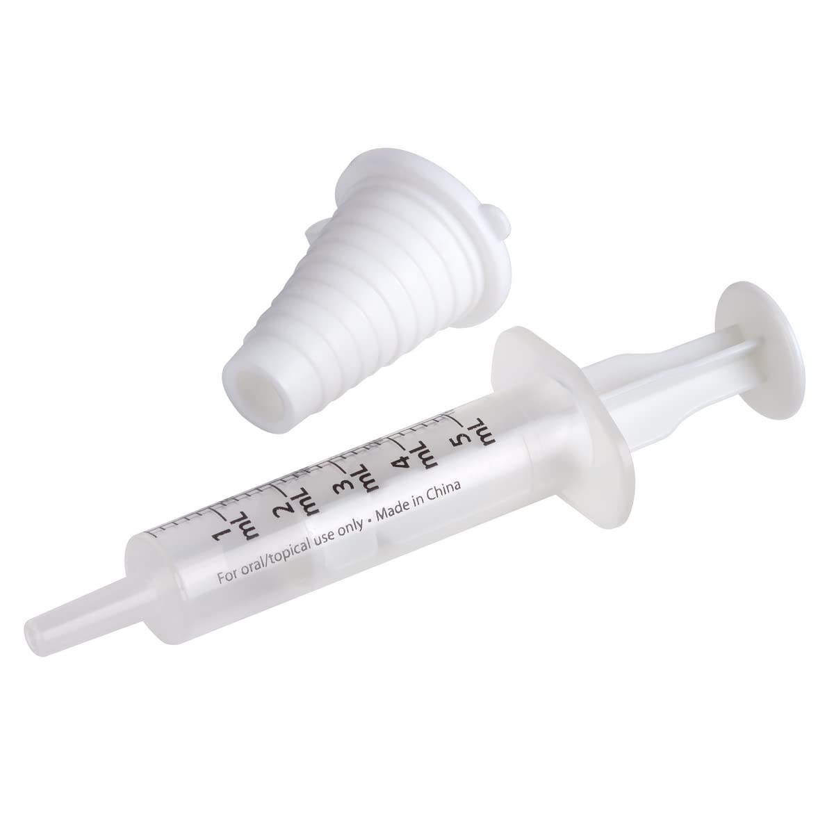 EZY DOSE Kids Baby Oral Syringe & Dispenser Calibrated for Liquid Medicine, Reduce Mess, Easy Way to Orally Administer Medication, 5 mL/1 TSP, Includes Bottle Adapter, Clear, BPA Free