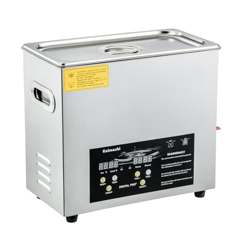 Kaimashi Ultrasonic Cleaner 6.5L with Digital Timer and Heater, Stainless Steel Ultrasonic Cleaning Machine for Carburetor Parts Cleaning