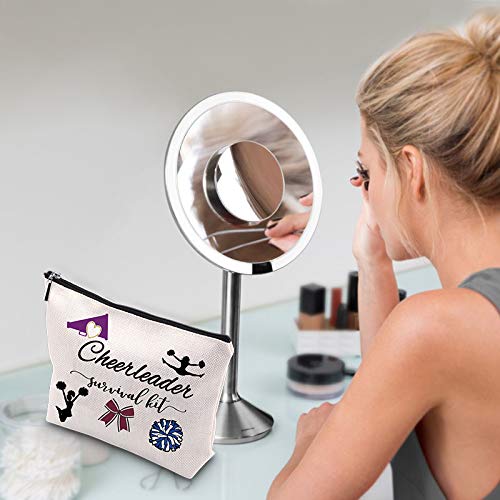 WCGXKO Cheerleading Gift Cheerleader Survival Kit Portable Travel Accessories Toiletry Bag Makeup Bag (survival cheerleader)