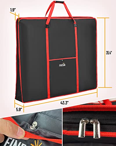 FINESUN Art Portfolio Case, Art Supply Storage Organizer, Art Bag with Frame Construction& Shoulder Straps, Portfolio Folder for Artwork, Drawings& TV (35x43 Inch)