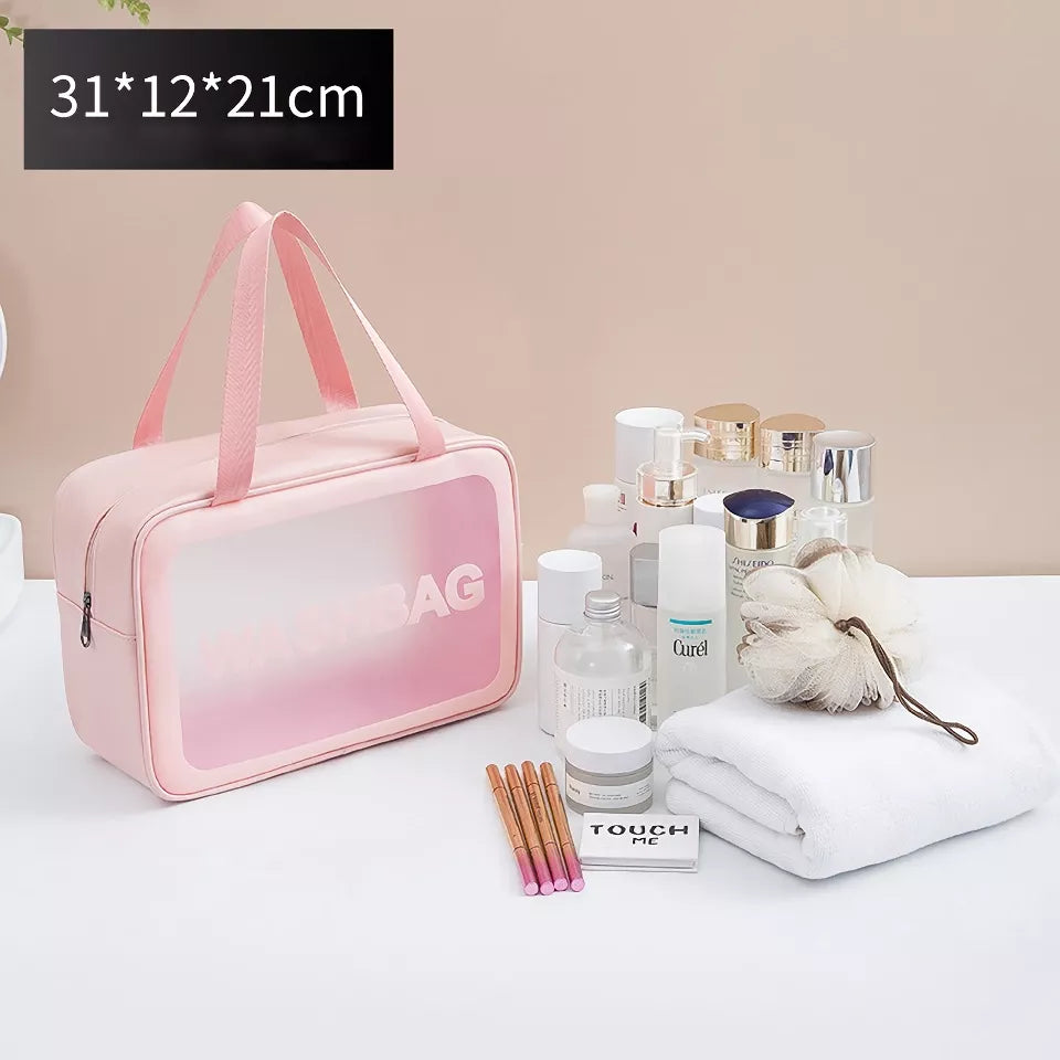 PU Frosted Clear Waterproof Makeup and Travel Bag