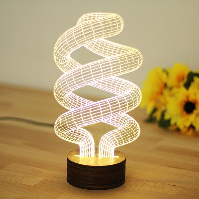 Spiral Bulbing Optical Illusion LED Lamp