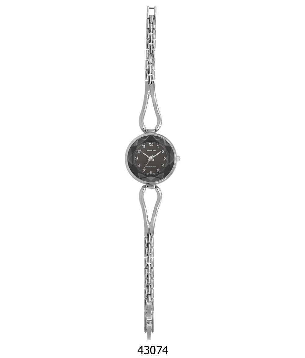 Montres Carlo IP Silver Bracelet Watch, Black Dial, Andersonville