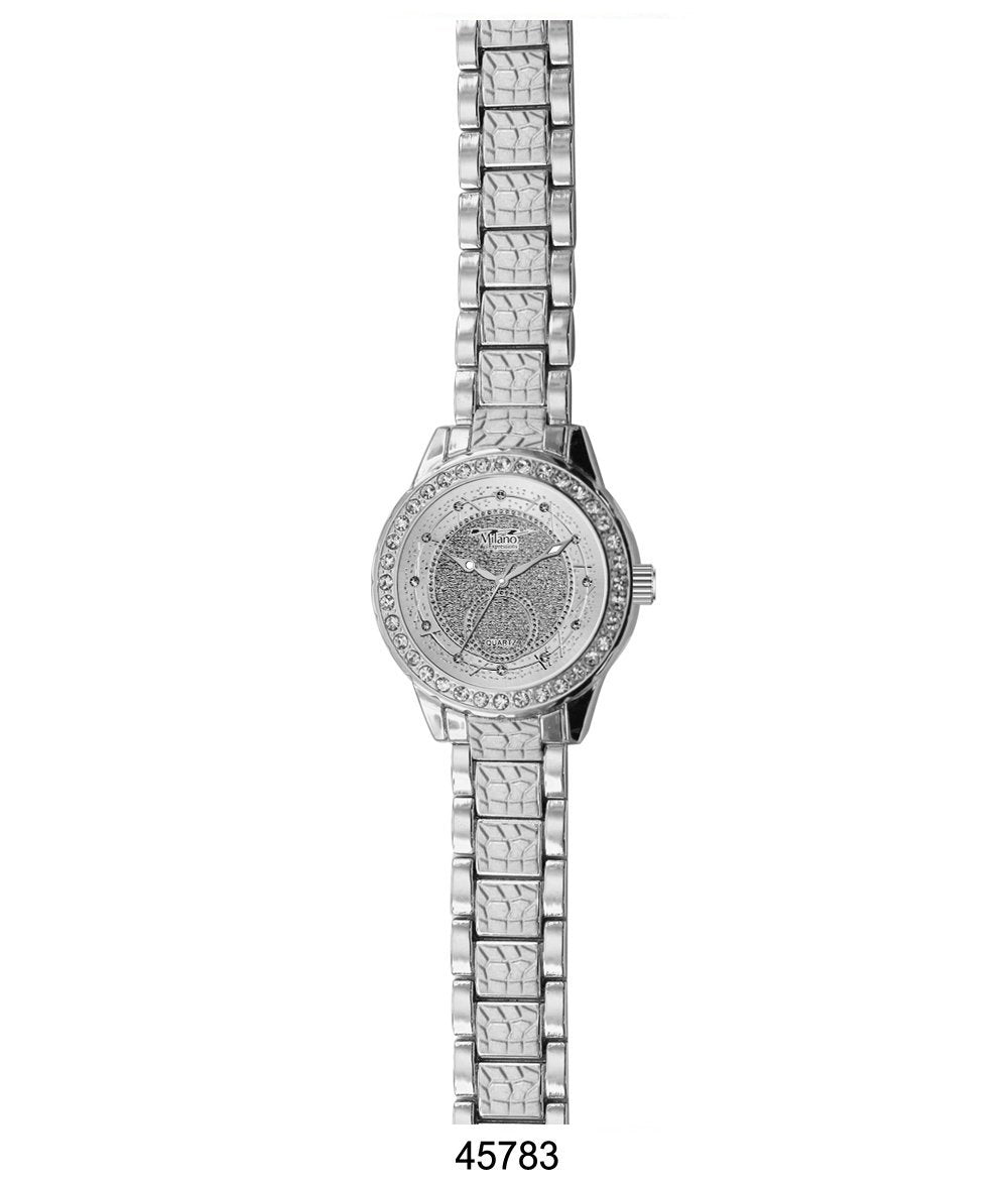 M Milano Expressions Silver Metal Band Watch, Newark