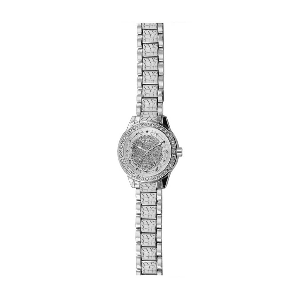 M Milano Expressions Silver Metal Band Watch, Newark