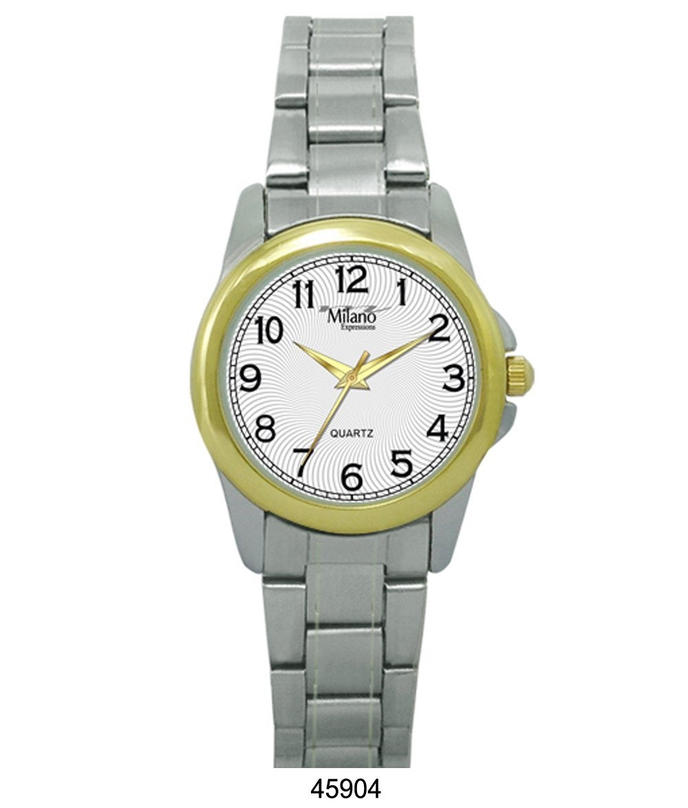 M Milano Expressions Two-toned Silver/Gold Metal Band Watch, Waterford