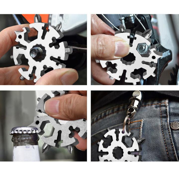 18 In 1 Snowflake Multitool Stainless Steel Tools Wine Bottle Opener