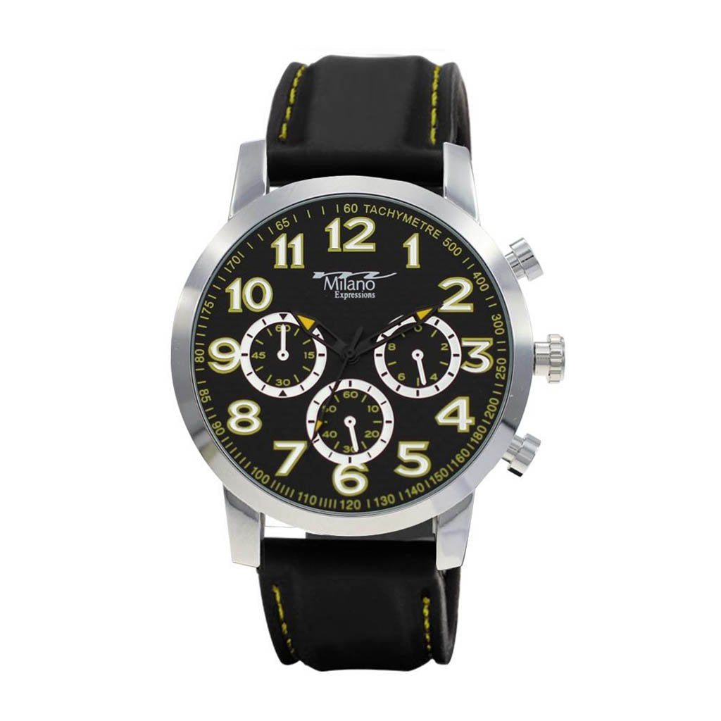 M Milano Expressions Black Rubber Strap Watch, Fort Wayne