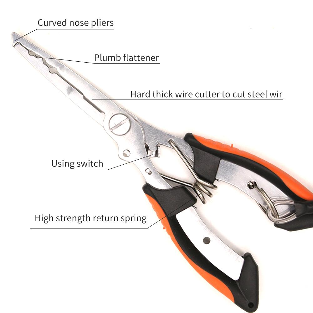 Stainless Steel Multifunctional Fishing Pliers Spring Accessories Tool