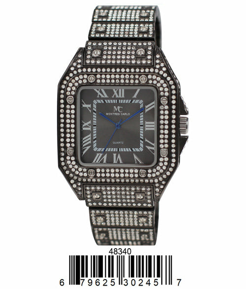 4834 - Montres Carlo Metal Band Watch