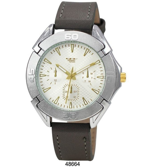 46MM Milano Expressions Vegan Leather Band Watch