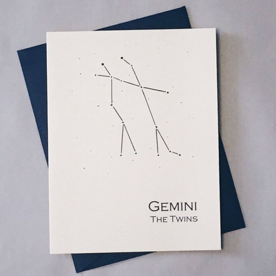 Gemini Constellation Zodiac Sign Birthday Card