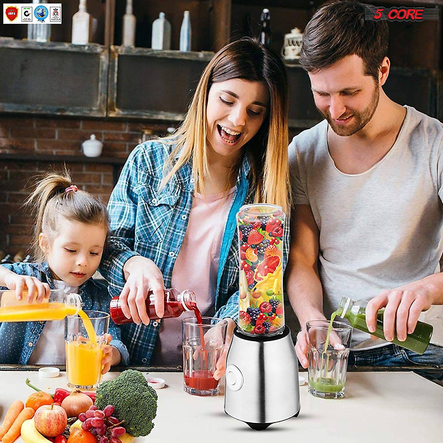 5 Core 600ml Personal Blender for Shakes and Smoothies, Powerful &