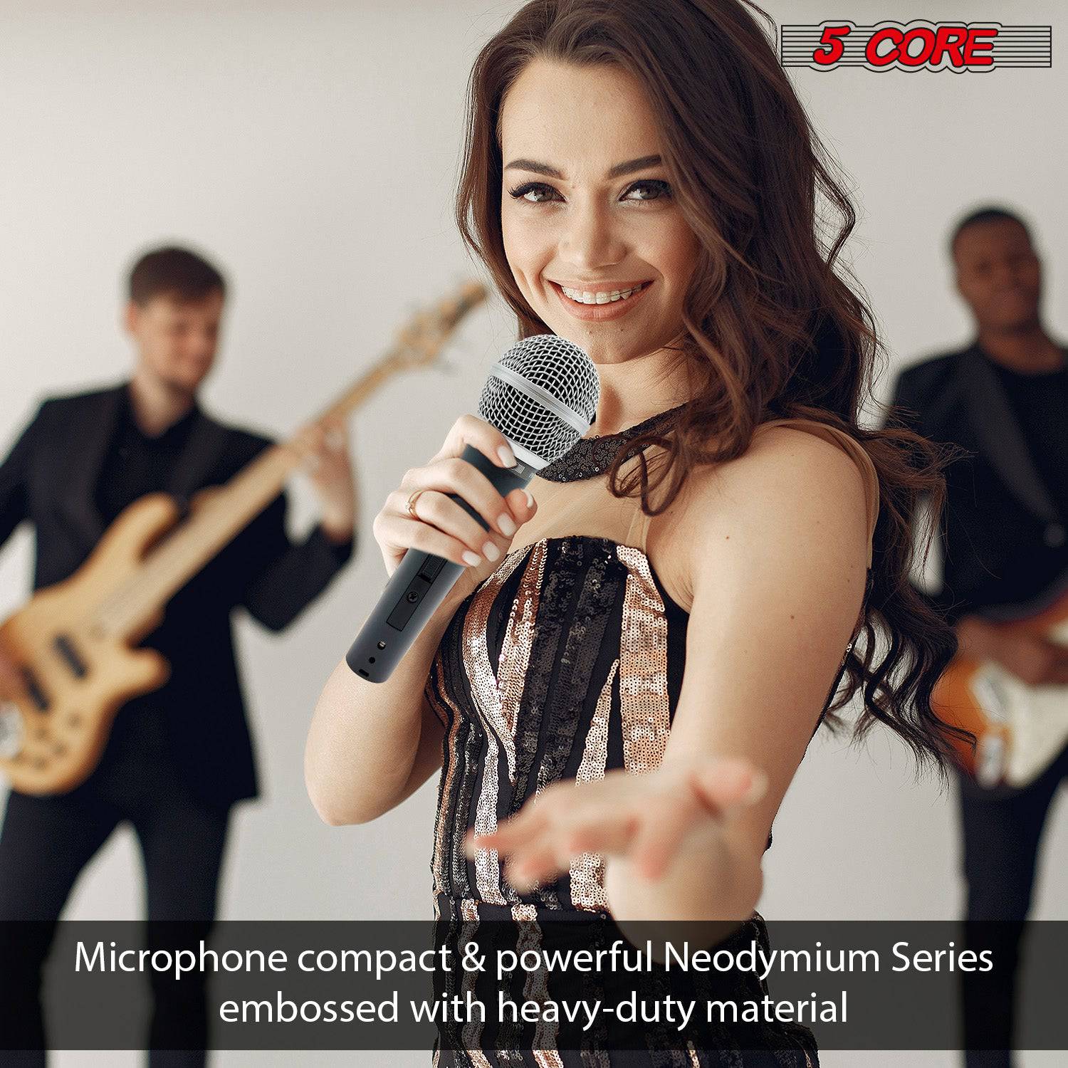 5 CORE Premium Vocal Dynamic Cardioid Handheld Microphone Neodymium (ND-58)