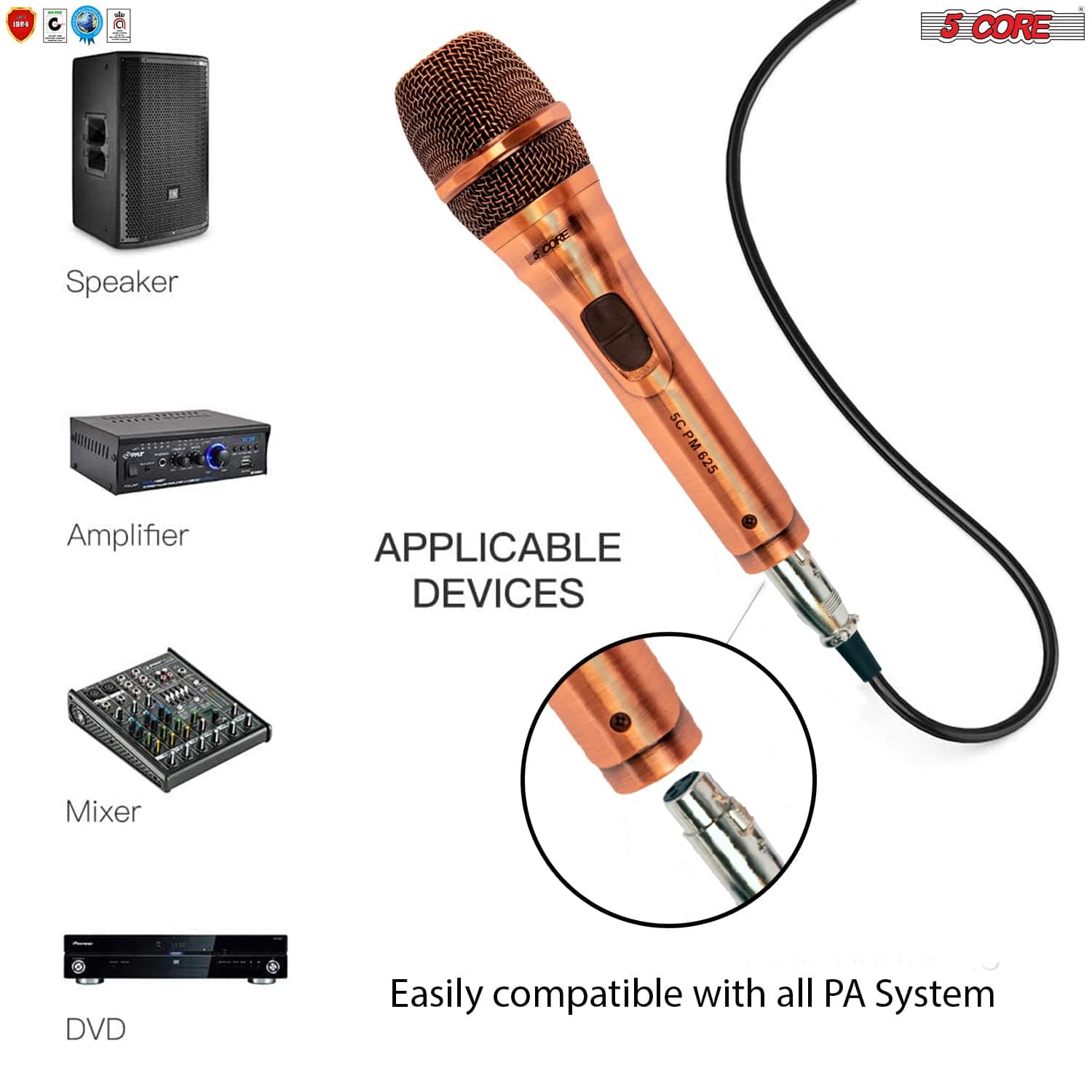 Premium Dynamic Microphone with 12ft Detachable XLR Cable PM 625