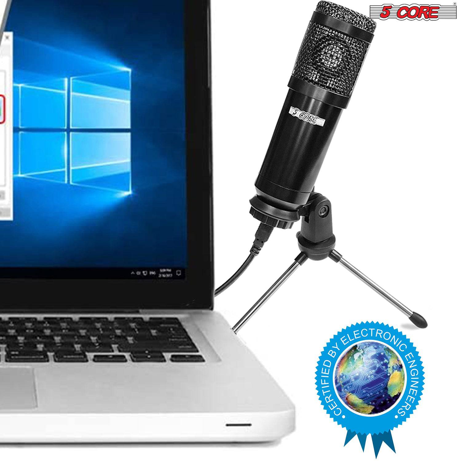 5Core Pro Audio Condenser Recording Microphone Set Podcast Gaming PC