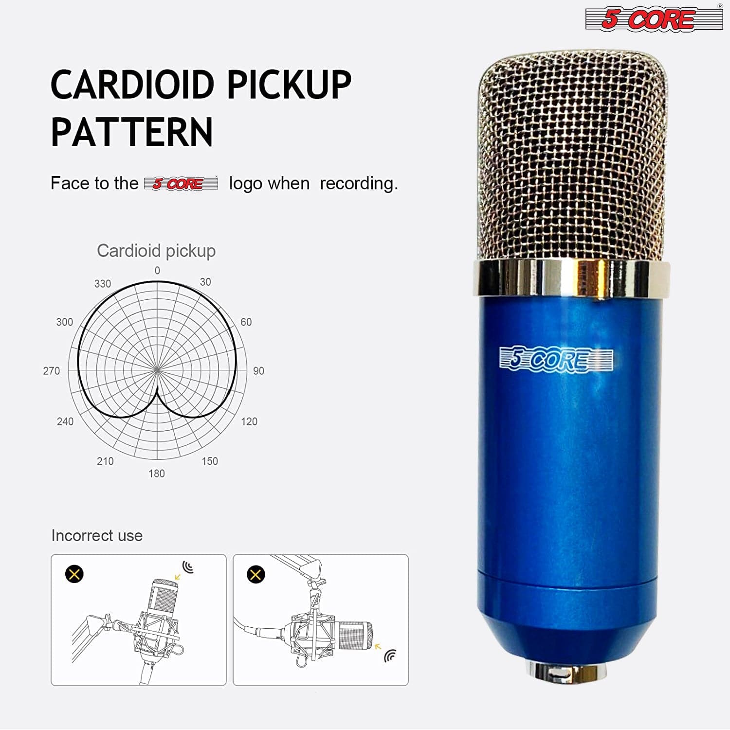 Premium Pro Audio Condenser Recording Microphone Podcast Gaming