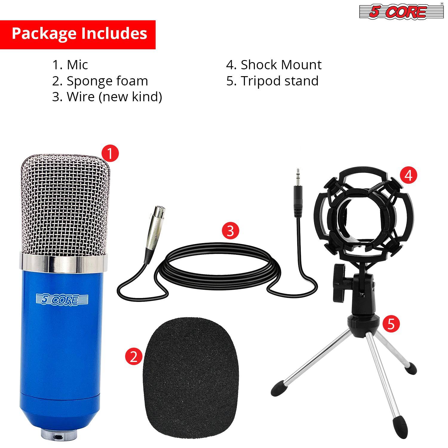 Premium Pro Audio Condenser Recording Microphone Podcast Gaming