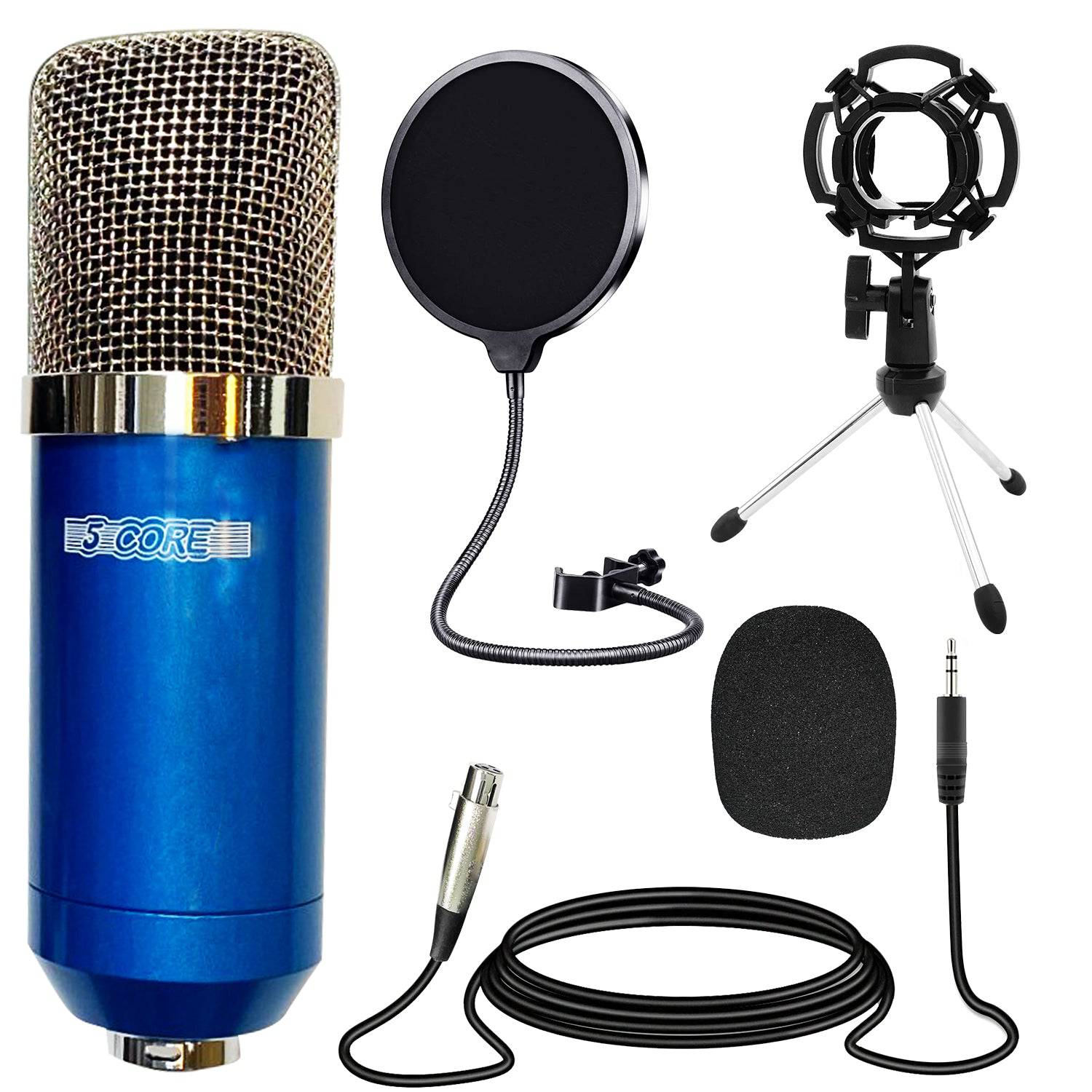 5Core Condenser Microphone Kit w/ Arm Stand Game Chat Audio Recording