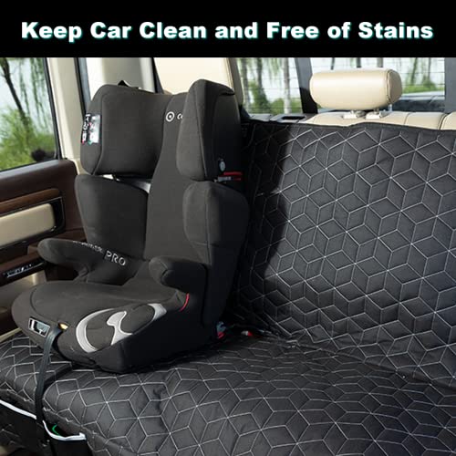Meginc Dog Car Seat Covers for Back Seat, Waterproof Pet Bench Seat Cover for Trucks Ford F-Series/Chevrolet Silverado/Ram/GMC Sierra 600D Heavy Duty Scratch Proof Nonslip Truck Seat Covers for Dogs