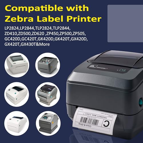 L LIKED 4" x 6" Direct Blank Thermal Shipping Labels with 450 per Roll - Compatible with Zebra 2844 ZP-450 ZP-500 ZP-505 (1 Rolls - 450 Labels)