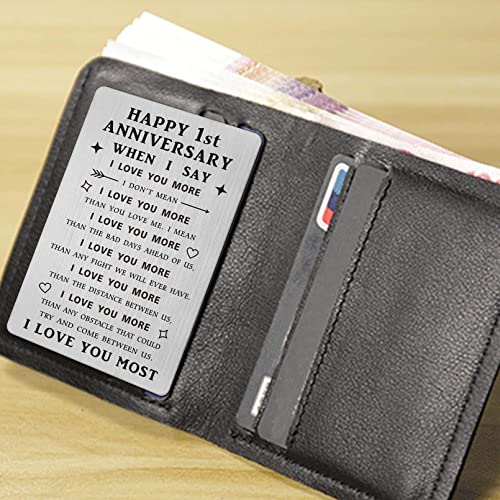 SOUSYOKYO 38th Anniversary Card Gifts for Him, Men Anniversary Steel Card for Husband 38 years, Happy 38 Yr Wedding Anniversary Present, 38 th Anniversary Wallet Card for Women Her Wife Man