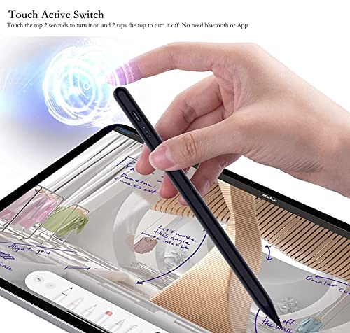 Stylus Pen for iPad with Palm Rejection,5 Extra Tips,Tilt Sensitive for iPad Pencil Compatible (2018-2023) for iPad 10th/9th/8th/7th/6th,Pro 11/12.9 in,for iPad Air 5th/4th/3rd,for iPad Mini 6/5