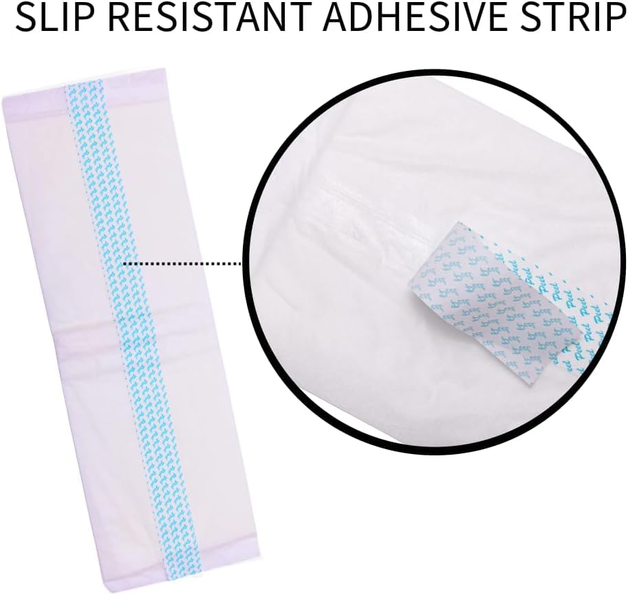 Adult Incontinence Booster Pads Extra Absorbent with Adhesive [Large 3.5''x11.5''] Protection for Men and Women - Soft Disposable Diaper Top Liner Pad - Comfortable 3.5x11.5 inches (24)