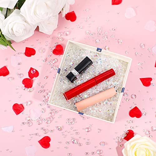 Hicarer 7000 Pieces Diamond Decorations Bling Bling Diamond Vase Filler Acrylic Gem Table Scatter Crystals in Four Sizes Table Decorations for Wedding Birthday Party Bridal Shower(AB White)