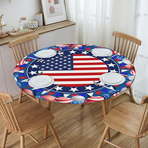 Yilad Halloween Spider Web Tablecloth Fitted Elastic Table Cloth Round Table Cover Washable Reusable for Kitchen Dining Picnic Party Fit Table 40-44 Inch