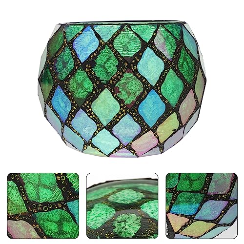 Mosaic Candle Holder Mosaic Tealight Candle Holder Glass Votive Candle Holder Glass Candle Stand for Home Wedding Party Table Centerpiece Tealight Candle Holder