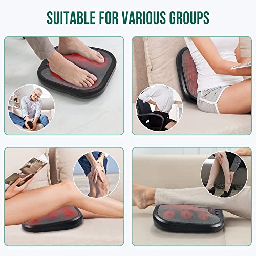 Foot Massager with Heat, Snalax Shlatsu Electic Foot Masager Machine for Plantar fascits, Foot Warmer Massager for Neuropathy Paln and Circulatlon, Glits for Eldery, Men/Women