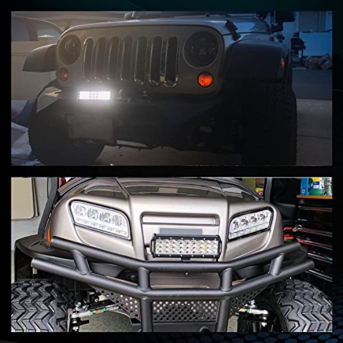 OEDRO LED Light Bar Tri-row 52 Inch 758W Combo Off Road Lights Driving Fog Light Work Lamp + Upper Roof Windshield Mounting Bracket Compatible with 2007-2018 Jeep JK Wrangler + Wiring Harness