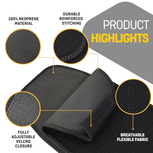 Perfotek Waist Trainer for Women Lower Belly - Waist Trimmer Belt Sauna Tummy Toner Low Back and Lumbar Support with Sauna Suit Effect (Small Black)