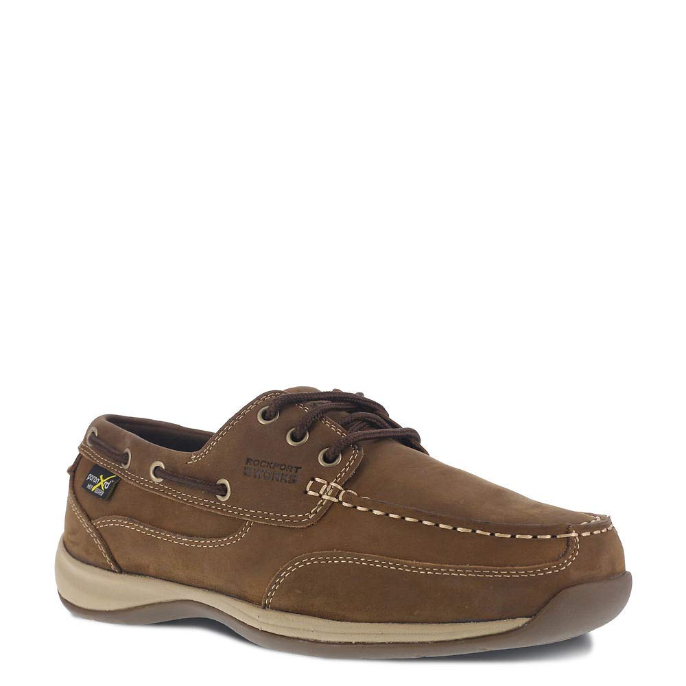 Rockport Work Men's Sailing Club RK6734 Work & Safety, Brown, 7 M US