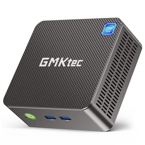 GMKtec Mini PC, Intel Alder Lake N100 Windows 11 Pro (3.4GHz)，Mini Computer 8GB RAM/256GB M.2 SSD/4K UHD Display/4x USB3.2/WiFi 6,BT 5.2 Business Home Office Nucbox G3 Black