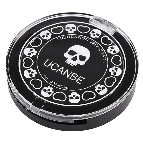 UCANBE White Pressed Setting Powder for Special Effects & Halloween Makeup, Translucent Matte Finishing Powder, Baking White Face Powder for Long Lasting Coverage, Portable Compact