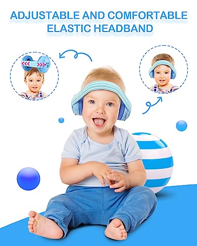 ZOHAN EM001 Baby Ear Muffs Noise Canceling Protection Headphones for Toddler and Infant Up to 36 Months - CE & CPC Certified with Replacement Headband