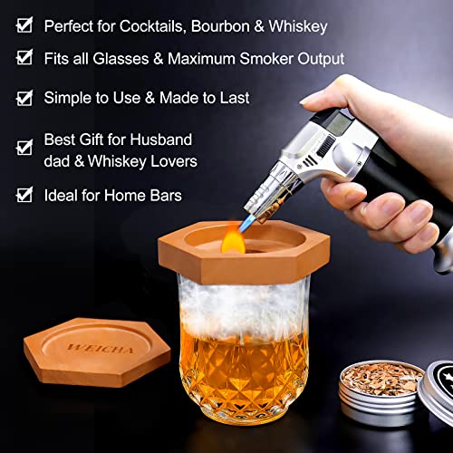 Mens Gifts for Christmas - Whiskey Cocktail Smoker Kit with Torch, Christmas Funny Gifts for Men Husband, Smoked Bourbon Kit, Birthday Anniversary Unique Gift for Him, Cool Stocking Stuffers for Xmas