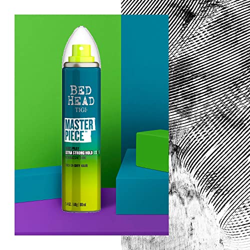 TIGI Bed Head Masterpiece Shiny Hairspray for Strong Hold Travel Size 2.4 oz (Pack of 3)